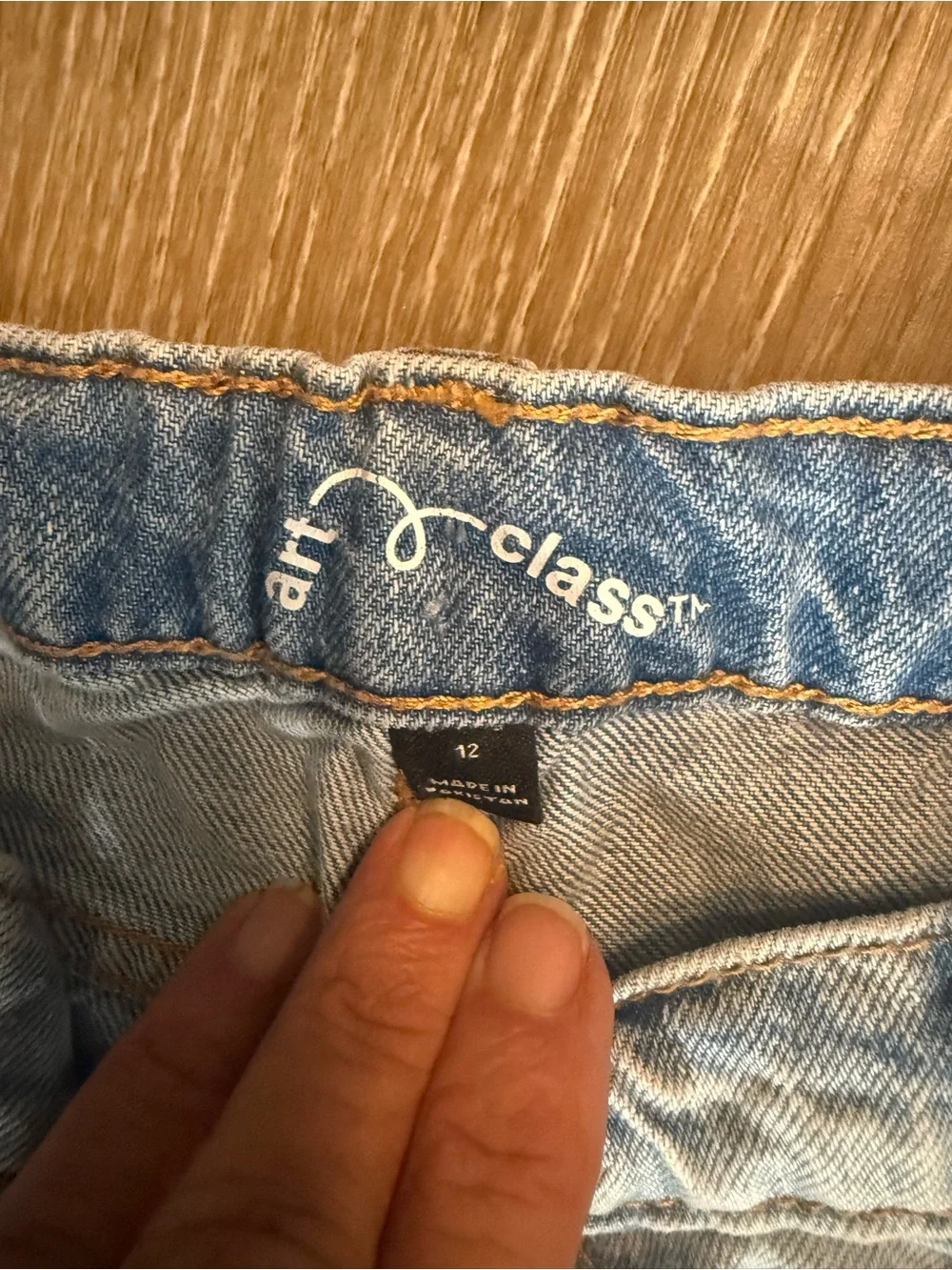 art class Light Wash Wide-Leg Distressed Jeans
